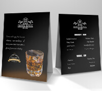 tent cards from Sinalite